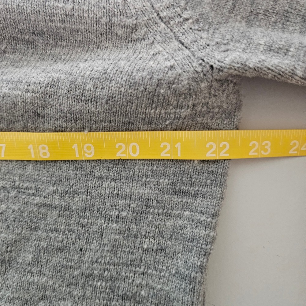 J.Crew Mens Cardigan XL Gray Merino Wool Slim Fit Elbow Patch Preppy Academia - Picture 5 of 7